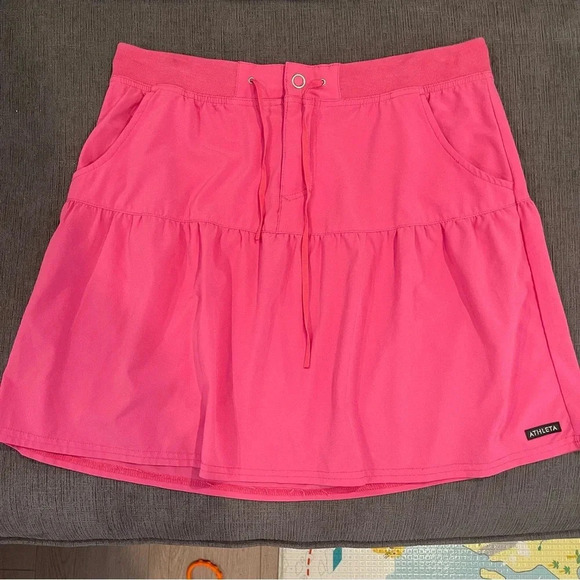 Athleta Pink Tiered Tennis Skirt - Size Small - Picture 2 of 4